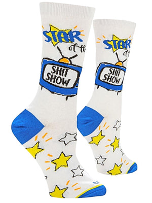 COOL SOCKS BRAND LADIES ‘STAR OF THE SHIT SHOW’ SOCKS - Novelty Socks for Less