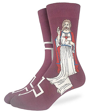 GOOD LUCK SOCK MEN’S RELIGIOUS SOCKS WITH JESUS - Novelty Socks for Less