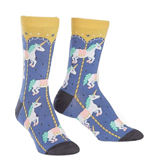SOCK IT TO ME BRAND LADIES CAROUSEL HORSE SOCKS - Novelty Socks for Less