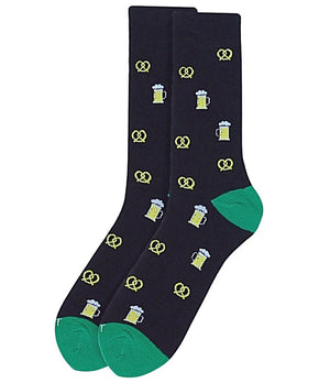 PARQUET BRAND Men’s BEER & PRETZELS Socks - Novelty Socks for Less