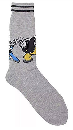 POPEYE THE SAILOR Mens Socks With BRUTUS - Novelty Socks for Less