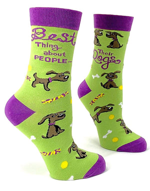 FABDAZ Brand Ladies DOG Socks BEST THING ABOUT PEOPLE… THEIR DOGS’ - Novelty Socks for Less