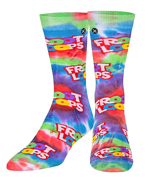 KELLOGGS FROOT LOOPS Men’s TIE DYE Socks ODD SOX Brand - Novelty Socks for Less