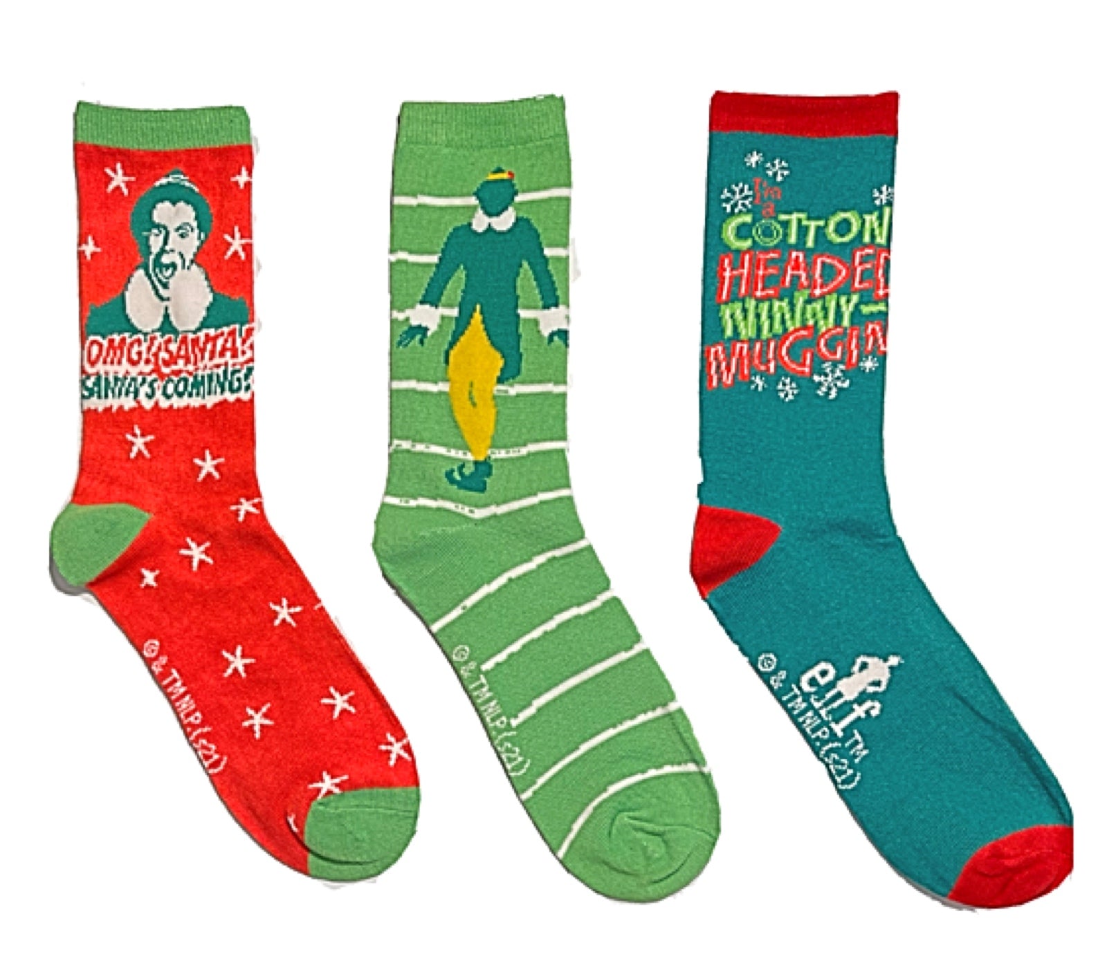 Funny Christmas Socks Let's Get Elfed Up Christmas Elf Socks Christmas Gag  Gifts Novelty Crew Socks