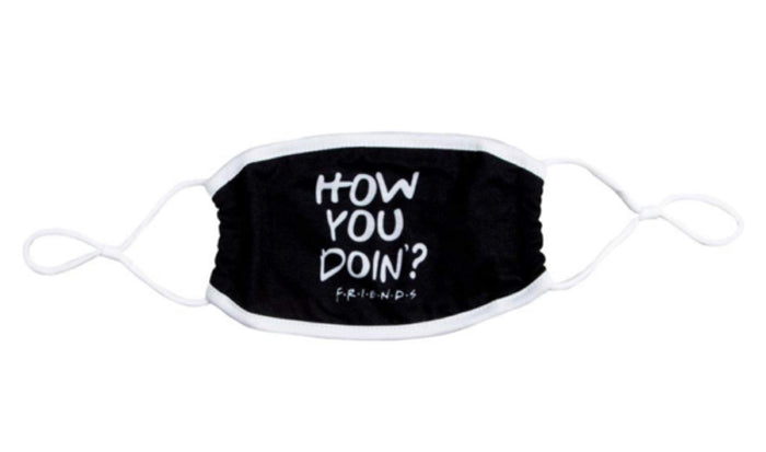 FRIENDS ADULT FACE MASK/COVER ‘HOW YOU DOIN’ BIOWORLD BRAND