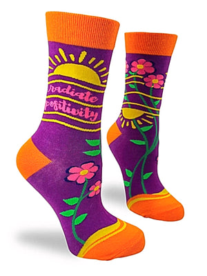 FABDAZ Brand Ladies RADIATE POSITIVITY Socks - Novelty Socks for Less