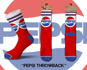 PEPSI THROWBACK LOGO SODA Men’s Socks COOL SOCKS Brand - Novelty Socks for Less