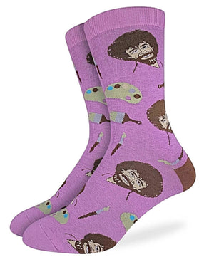 BOB ROSS Men’s PAINT BOARD Socks GOOD LUCK SOCK Brand - Novelty Socks for Less