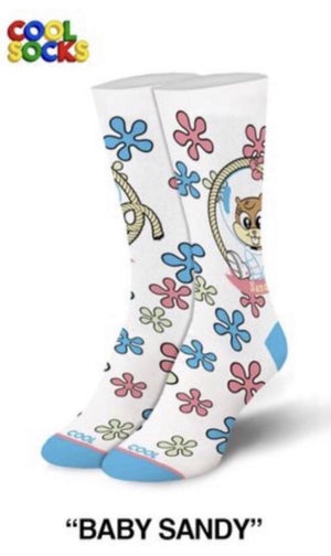 COOL SOCKS Ladies SPONGEBOB BABY SANDY Socks - Novelty Socks for Less