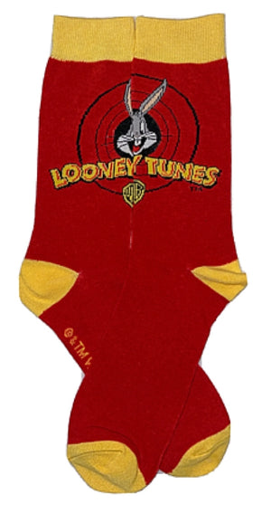LOONEY TUNES Men’s 2 Pair Of Socks BUGS BUNNY, MARVIN THE MARTIAN & DAFFY DUCK - Novelty Socks for Less