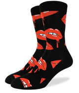 GOOD LUCK SOCK Mens KISSES/LIPS - Novelty Socks for Less