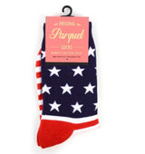 Parquet Brand Ladies AMERICAN FLAG Socks - Novelty Socks for Less