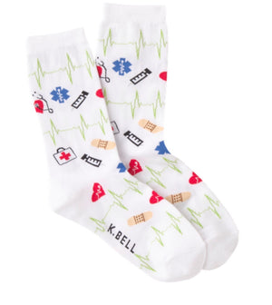 K. Bell Ladies NURSE/MEDICAL SUPPLIES Socks - Novelty Socks for Less