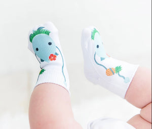 SQUID SOCKS Brand UNISEX Infant/Toddler 3 Pair Of STAY ON Socks ‘CLAIRE COLLECTION’ - Novelty Socks for Less