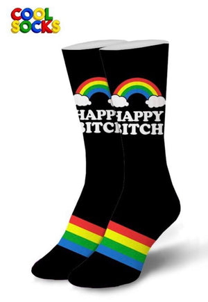 COOL SOCKS Ladies HAPPY BITCH Socks - Novelty Socks for Less