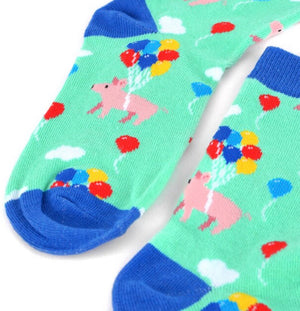 Parquet Brand Ladies FLYING PIGS Socks - Novelty Socks for Less