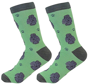 SOCK DADDY Brand BLACK POODLE Unisex By E&S Pets - Novelty Socks for Less