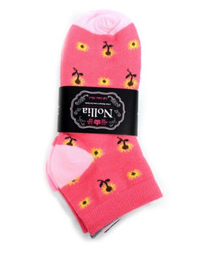 Nollia Brand Ladies 6 Pair Low Cut SUNFLOWERS - Novelty Socks for Less