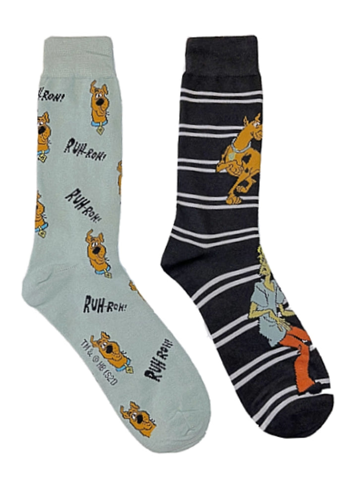 SCOOBY-DOO Men’s 2 Pair Of Socks With SHAGGY 'RUH-ROH'