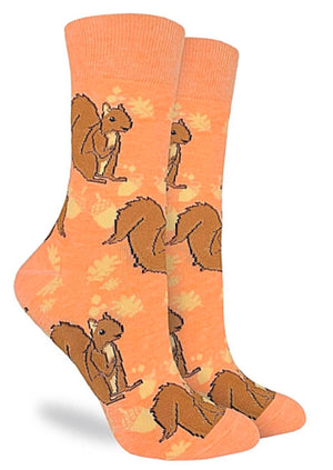 GOOD LUCK SOCK Brand Ladies SQUIRREL Socks - Novelty Socks for Less