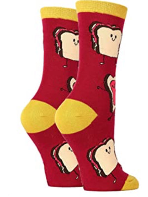 OOOH YEAH Brand Ladies PEANUT BUTTER JAMS - Novelty Socks for Less