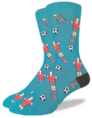GOOD LUCK SOCK Brand Men’s FOOSBALL Socks - Novelty Socks for Less