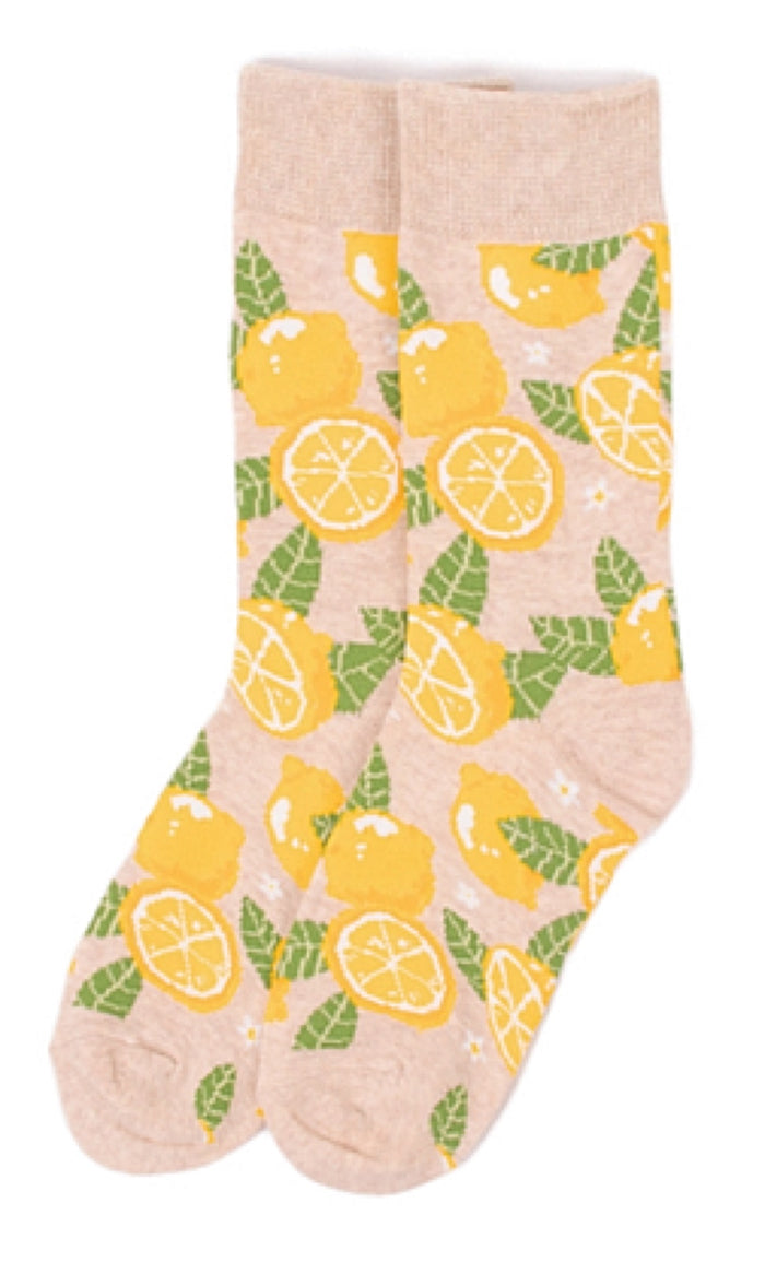 PARQUET Brand Ladies LEMON TREE Socks LEMONS ALL OVER