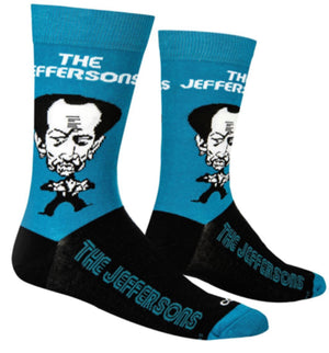THE JEFFERSONS TV SHOW MEN’S SOCKS COOL SOCKS BRAND GEORGE JEFFERSON - Novelty Socks for Less