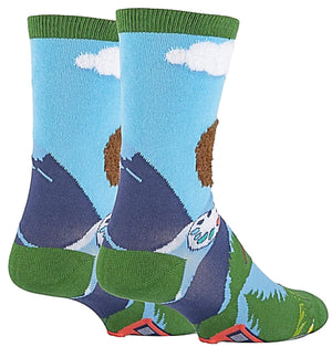 BOB ROSS Men’s ‘LET’S GET CRAZY’ Socks OOOH YEAH Brand - Novelty Socks for Less