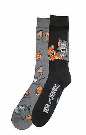 TOM AND JERRY Men’s 2 Pair Of Socks - Novelty Socks for Less