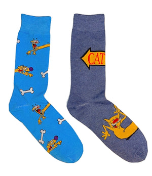 CATDOG Men’s 2 Pair Of Socks - Novelty Socks for Less