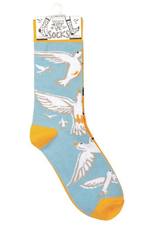 PRIMITIVES BY KATHY Unisex BIRDS & BEES Mismatched Socks - Novelty Socks for Less