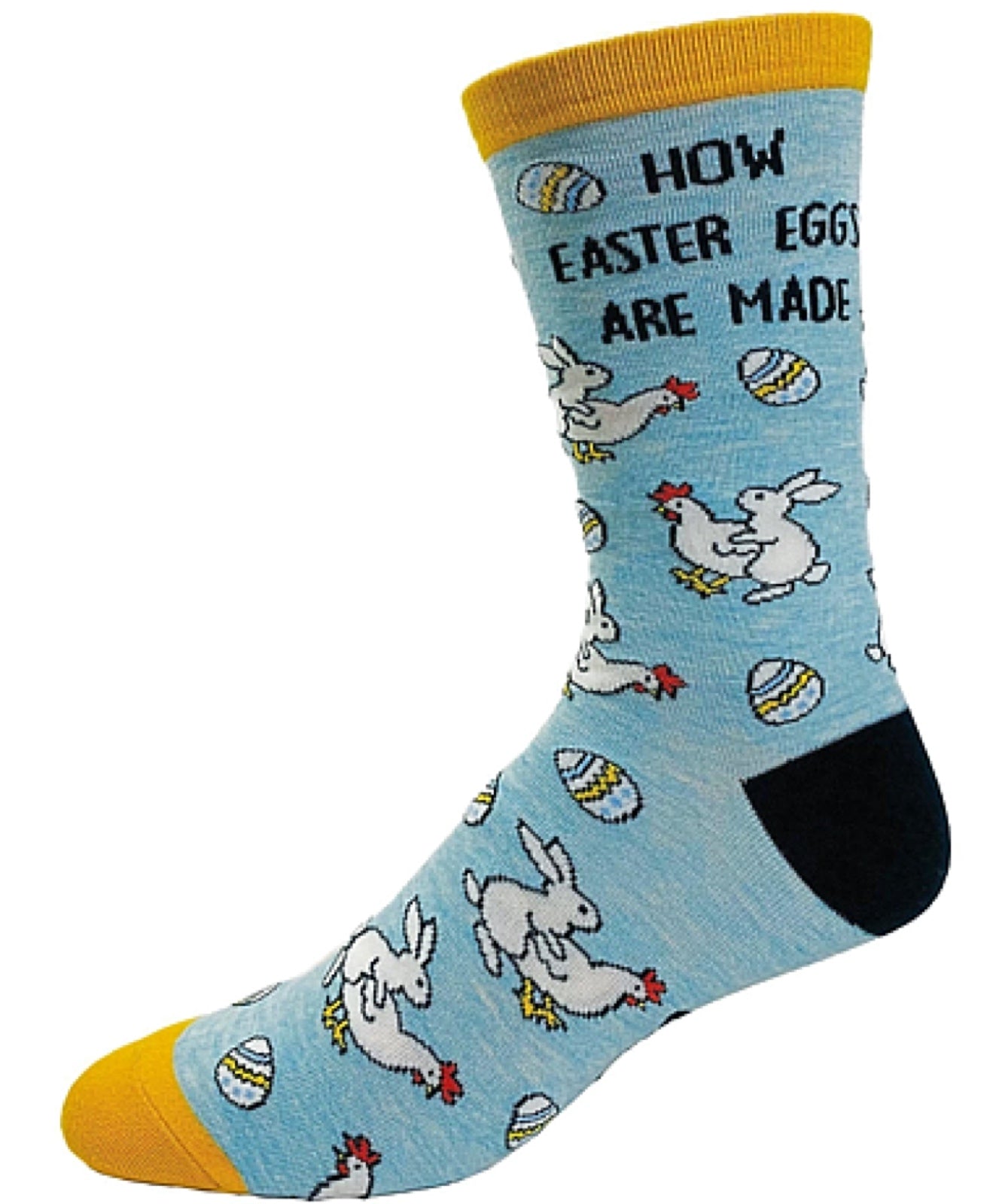 Men's How Easter Eggs Are Made Socks Funny Easter Bunny Chicken Novelty Graphic Footwear