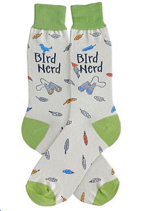 FOOT TRAFFIC Brand Men’s BIRD NERD Socks BIRD WATCHER - Novelty Socks for Less