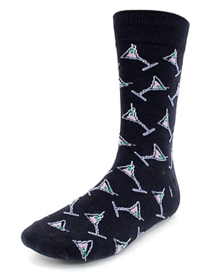 PARQUET Brand Men’s MARTINI DRINKS Socks - Novelty Socks for Less