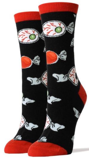 OOOH YEAH Brand Ladies HALLOWEEN Socks "EYE CANDY" - Novelty Socks for Less