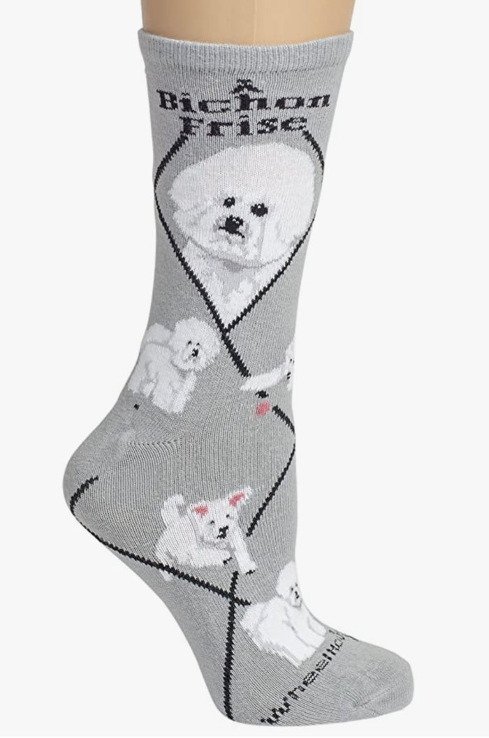 WHEEL HOUSE DESIGNS Men’s BICHON FRISE Dog Socks