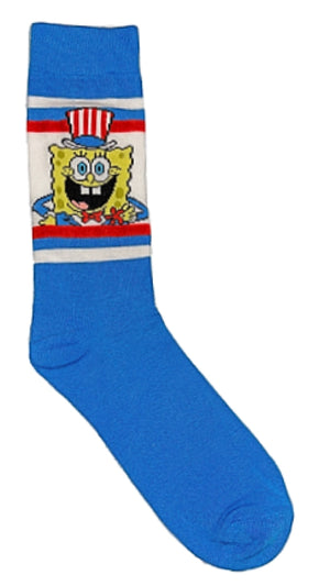 SPONGEBOB SQUAREPANTS Men’s PATRIOTIC BOB Socks - Novelty Socks for Less
