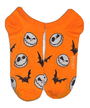 DISNEY THE NIGHTMARE BEFORE CHRISTMAS LADIES HALLOWEEN 5 Pair Of No Show Socks - Novelty Socks for Less