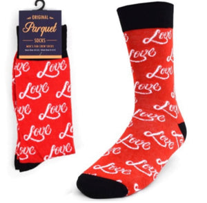 Parquet Brand Men’s LOVE Socks VALENTINES DAY (CHOOSE COLOR) - Novelty Socks for Less