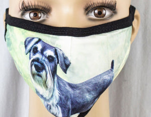 E&S Pets Brand SCHNAUZER Dog Adult Face Mask Cover - Novelty Socks for Less