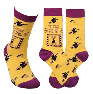 PRIMITIVES BY KATHY ‘DON’T MAKE ME FLIP/WITCH SWITCH’ - Novelty Socks for Less