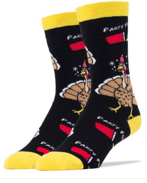 OOOH YEAH Brand Men’s PARTY FOWL Socks - Novelty Socks for Less