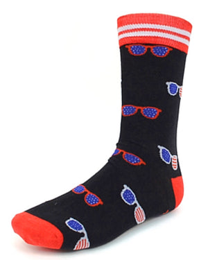 Parquet Brand Men’s AMERICAN FLAG SUNGLASSES Socks - Novelty Socks for Less