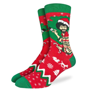 BOB ROSS Men’s CHRISTMAS Socks GOOD LUCK SOCK BRAND - Novelty Socks for Less