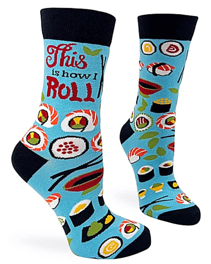 FABDAZ Brand Ladies SUSHI Socks ‘THIS IS HOW I ROLL’