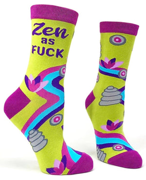 FABDAZ Brand Ladies ZEN AS FUCK Socks - Novelty Socks for Less