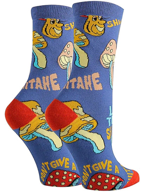 OOOH YEAH Brand Ladies SHITTAKE Socks ‘LET THAT SHIITAKE GO’ - Novelty Socks for Less