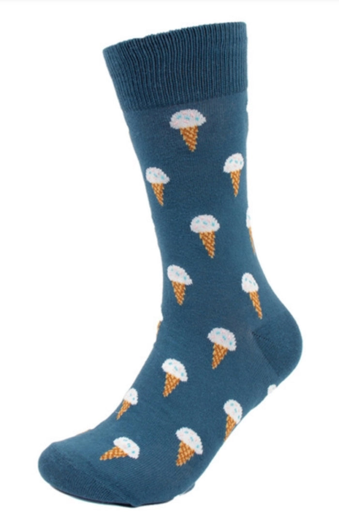 PARQUET Brand Men’s VANILLA ICE CREAM CONES Socks