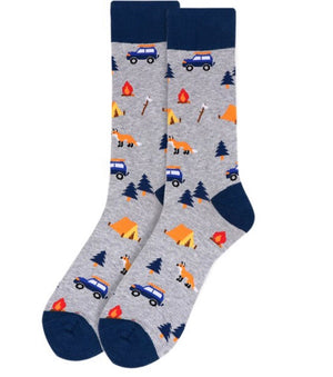 Parquet Brand Men’s CAMPING Socks - Novelty Socks for Less